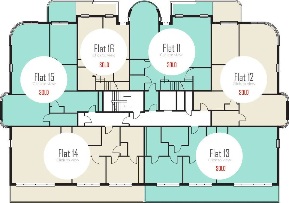 Radcliffe Court second floor plan