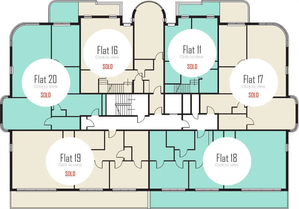 Radcliffe Court third floor plan